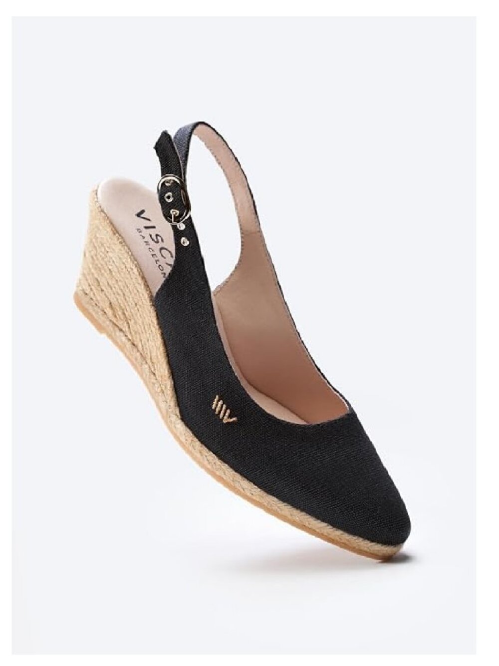 VISCATA Palomera Women's Sandals Espadrille Canvas Slingback Buckle Wedges